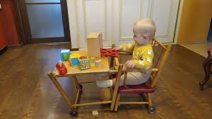 antique wooden high chair