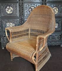 antique wicker armchair