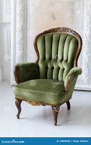 vintage green armchair