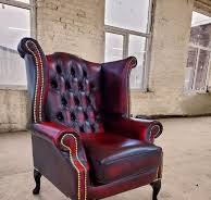 antique queen anne wingback chair