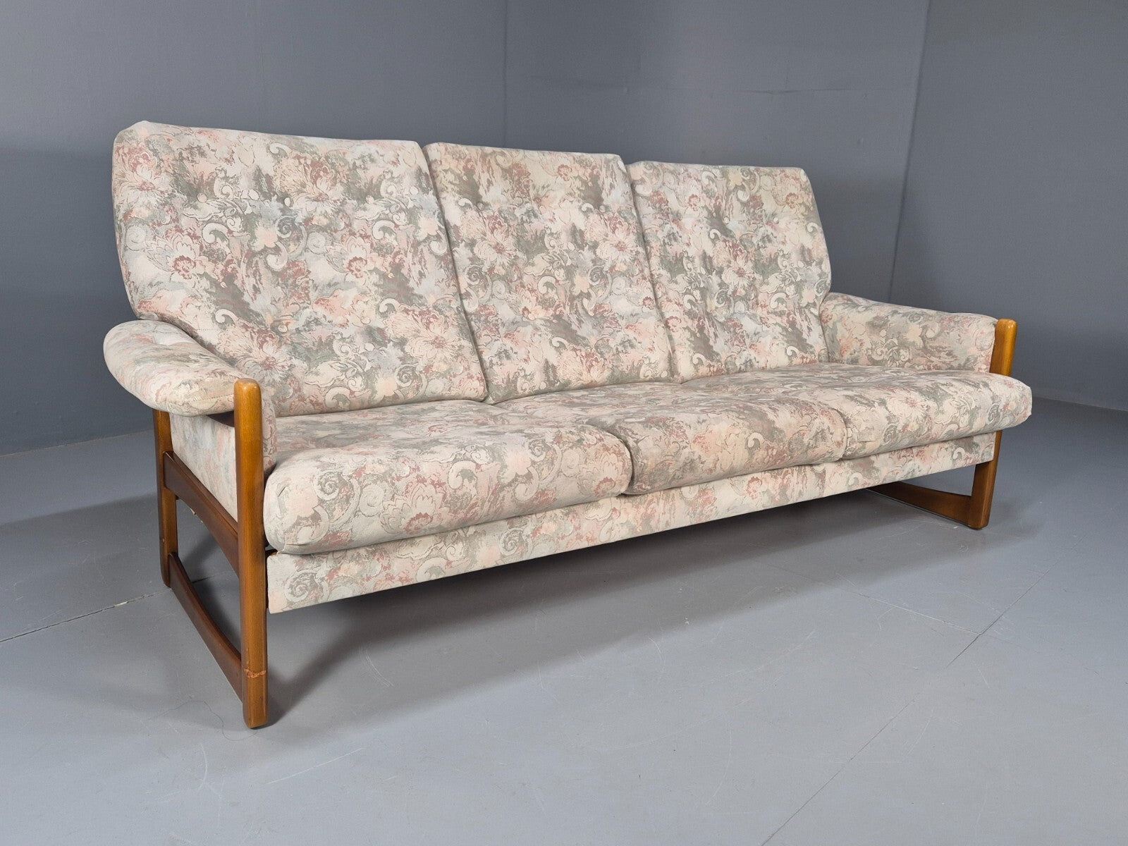 retro wooden sofa
