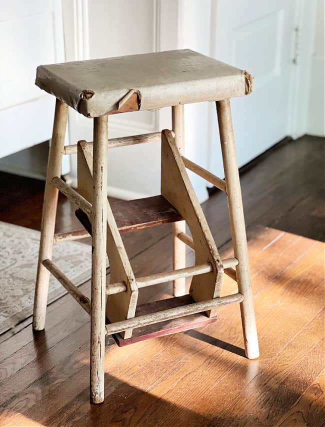 vintage step stool chair