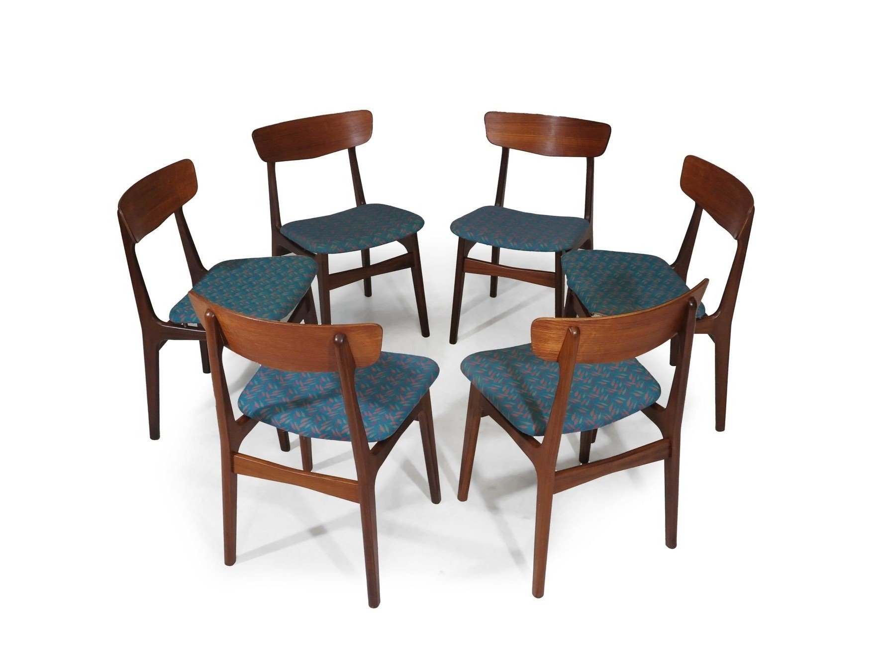 vintage danish teak dining chairs