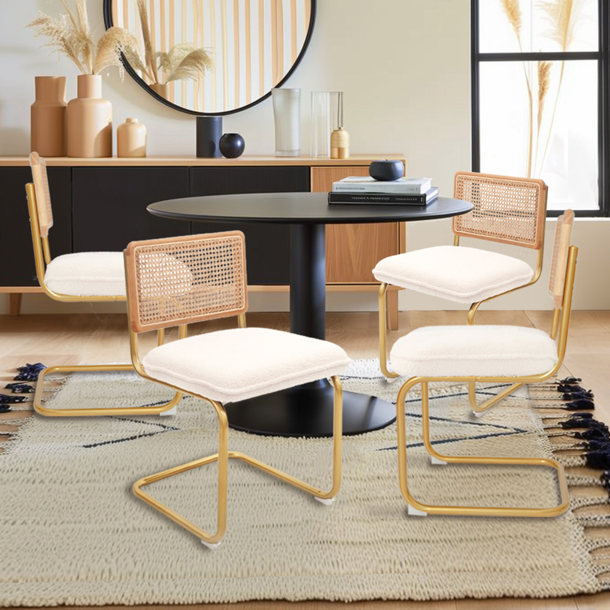 white mid century modern dining chairs