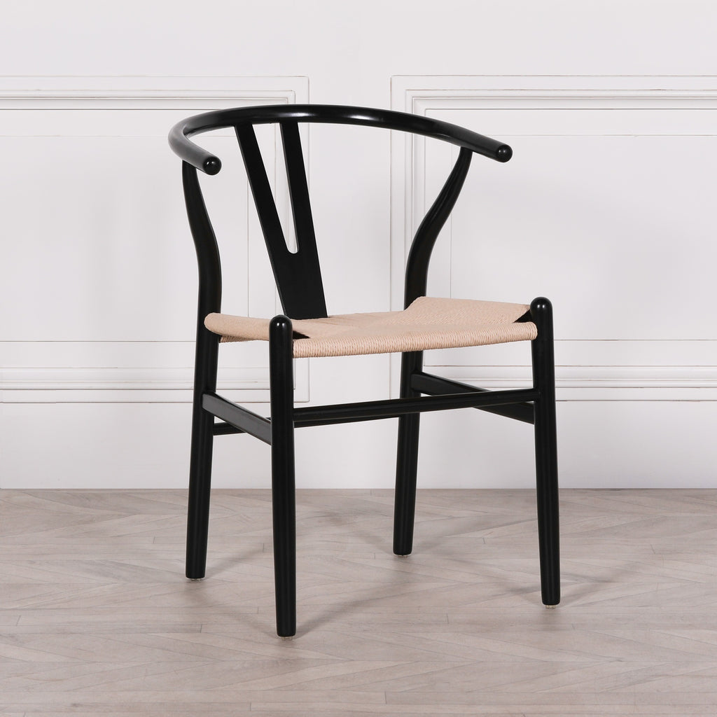 black wish bone chair