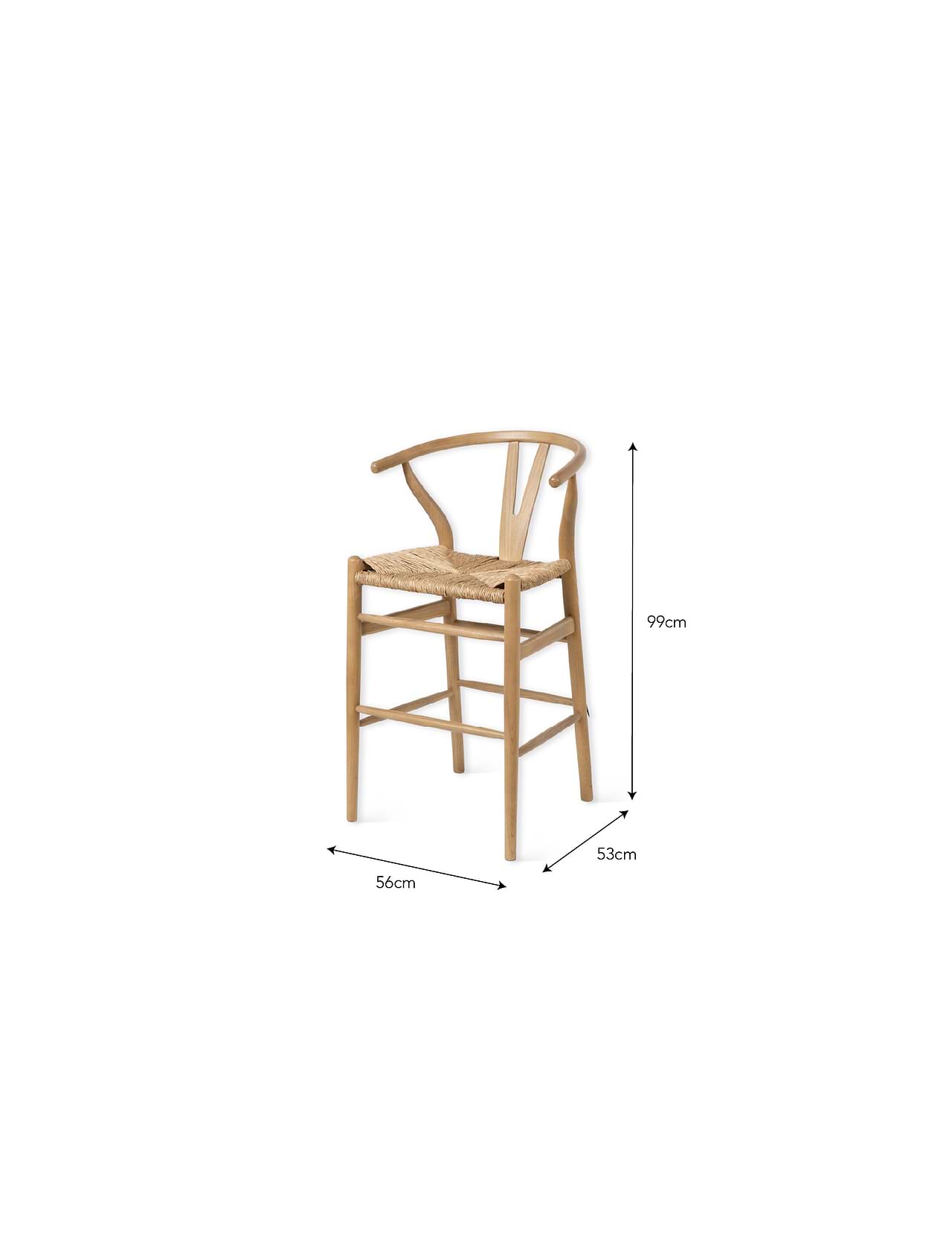 wishbone counter chair