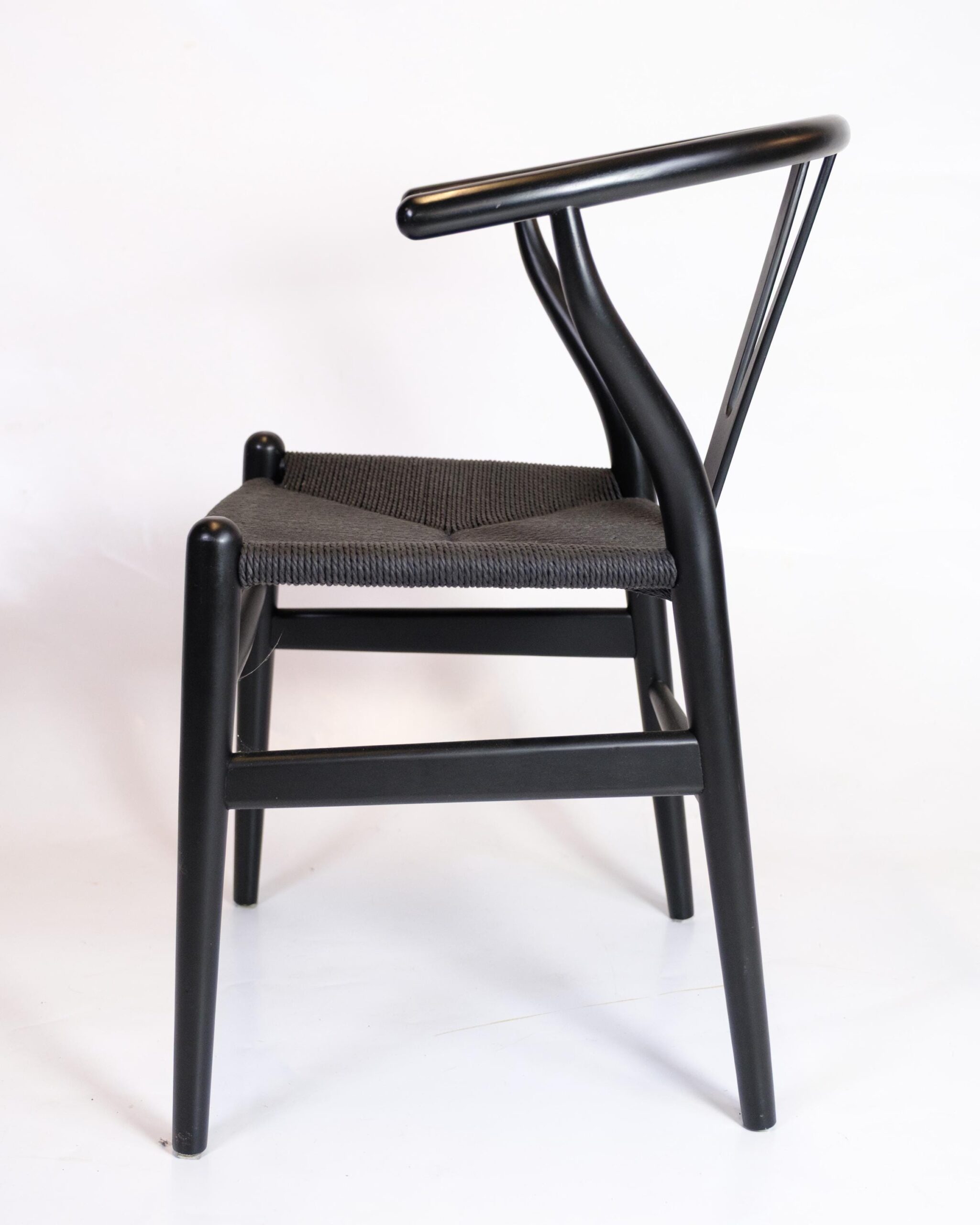 black wishbone chair