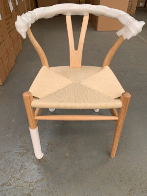 natural wishbone chair
