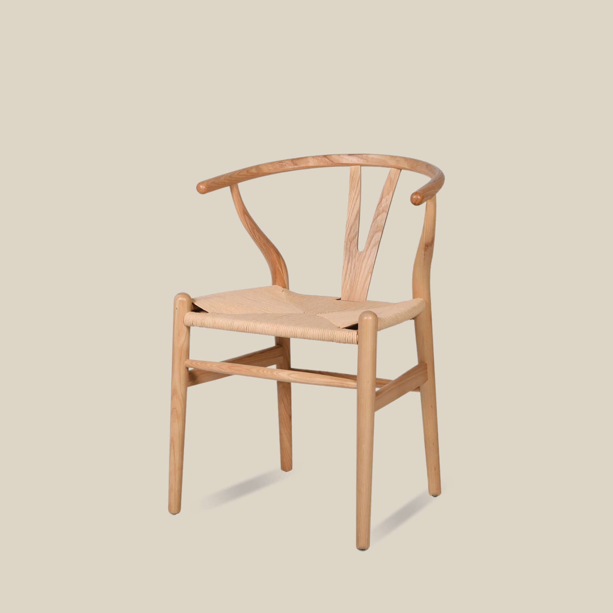 oak wishbone dining chair