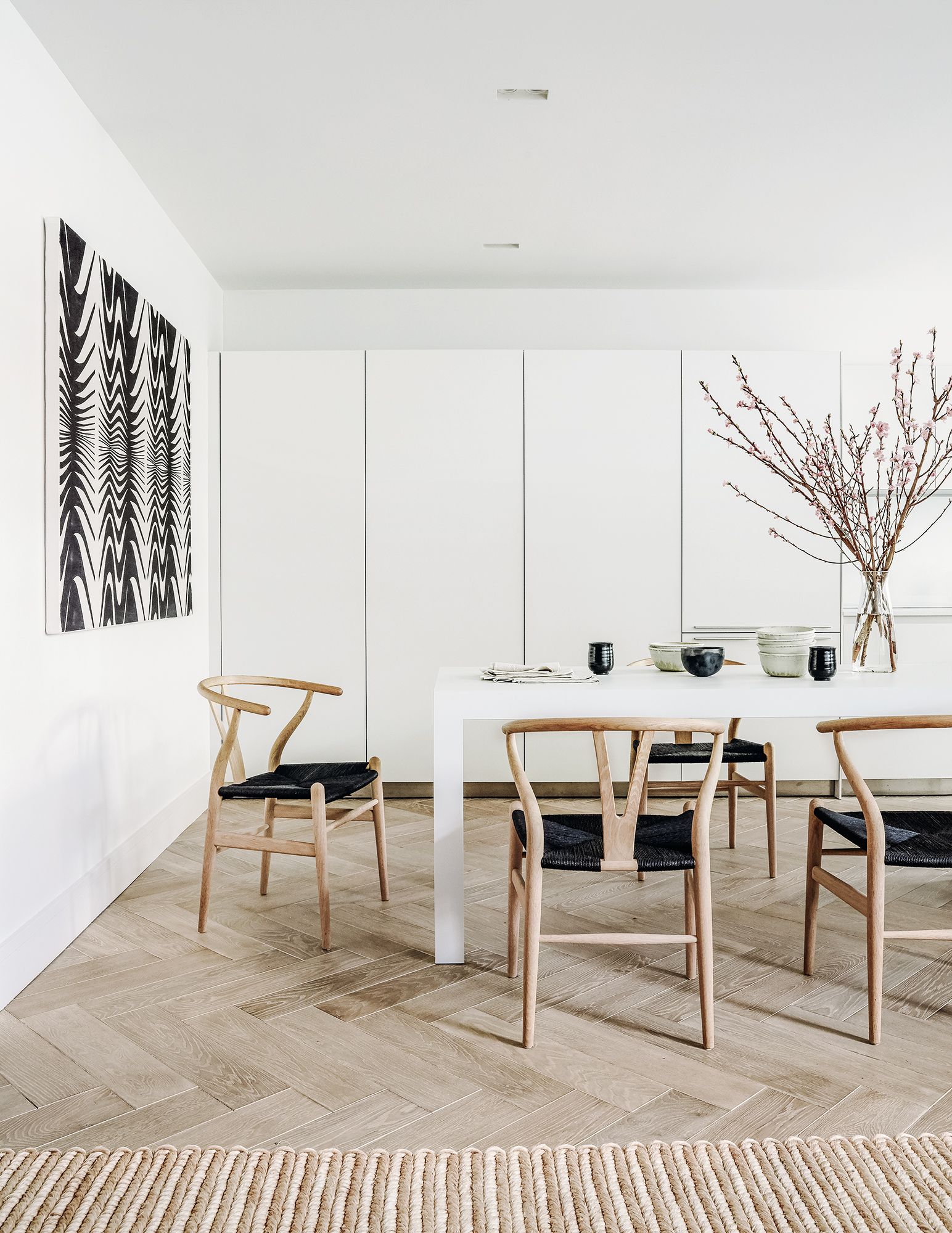 wishbone white chair