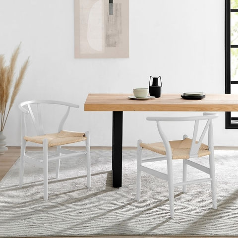 gray wishbone chair