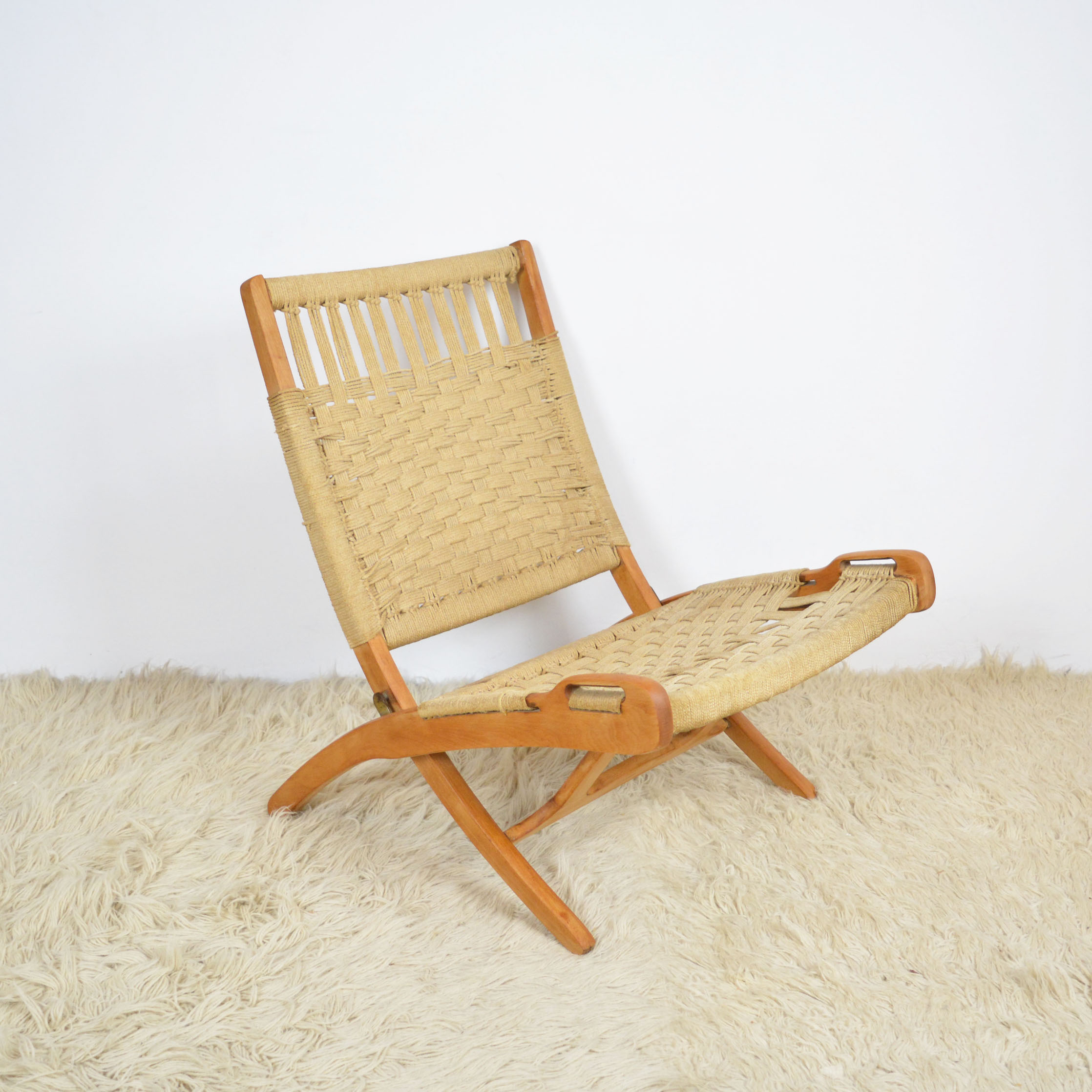 mid century rope chair