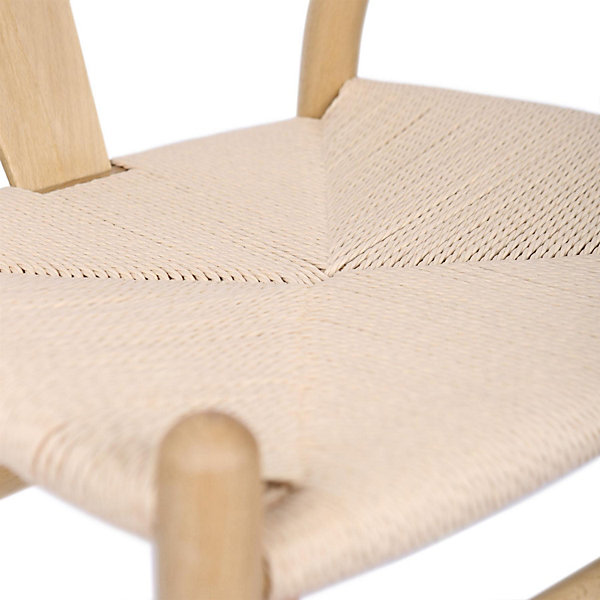 light wood wishbone chairs